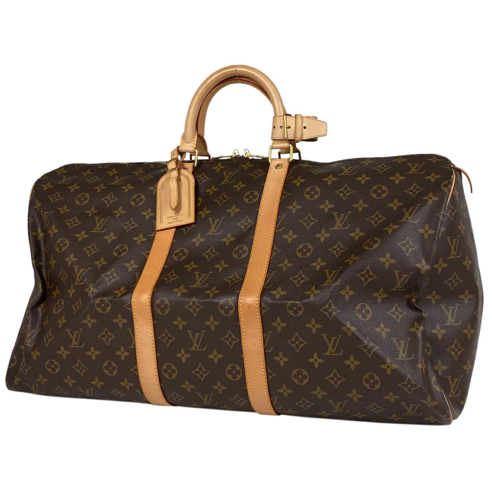 Louis Vuitton Keepall Handbag Travel Business Boston Bag Monogram Brown - Picture 1 of 7